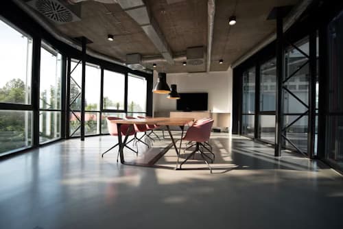 A modern office workspace
