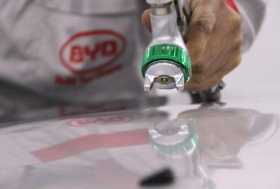 painting a car